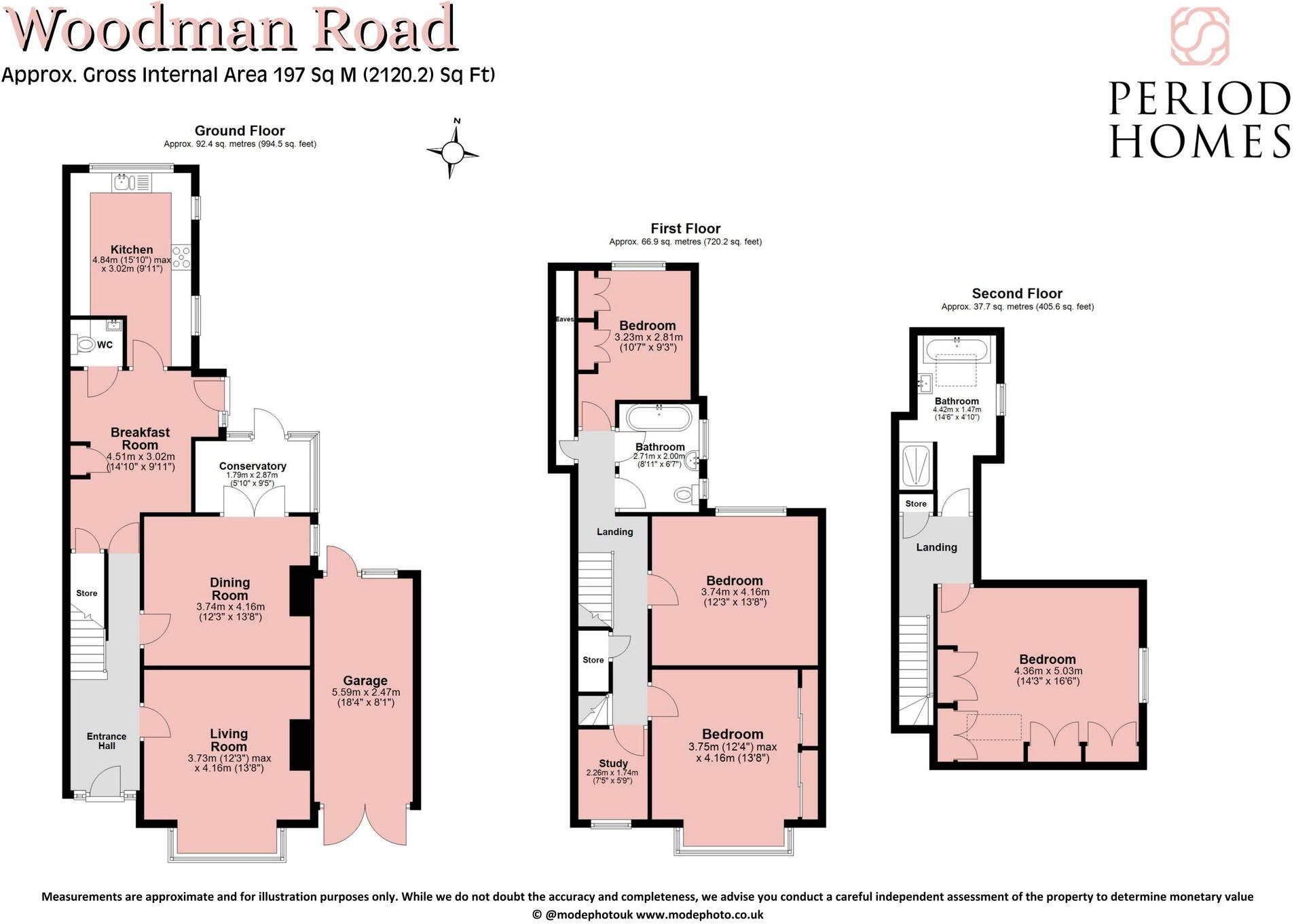 Woodman Road, Warley floorplan