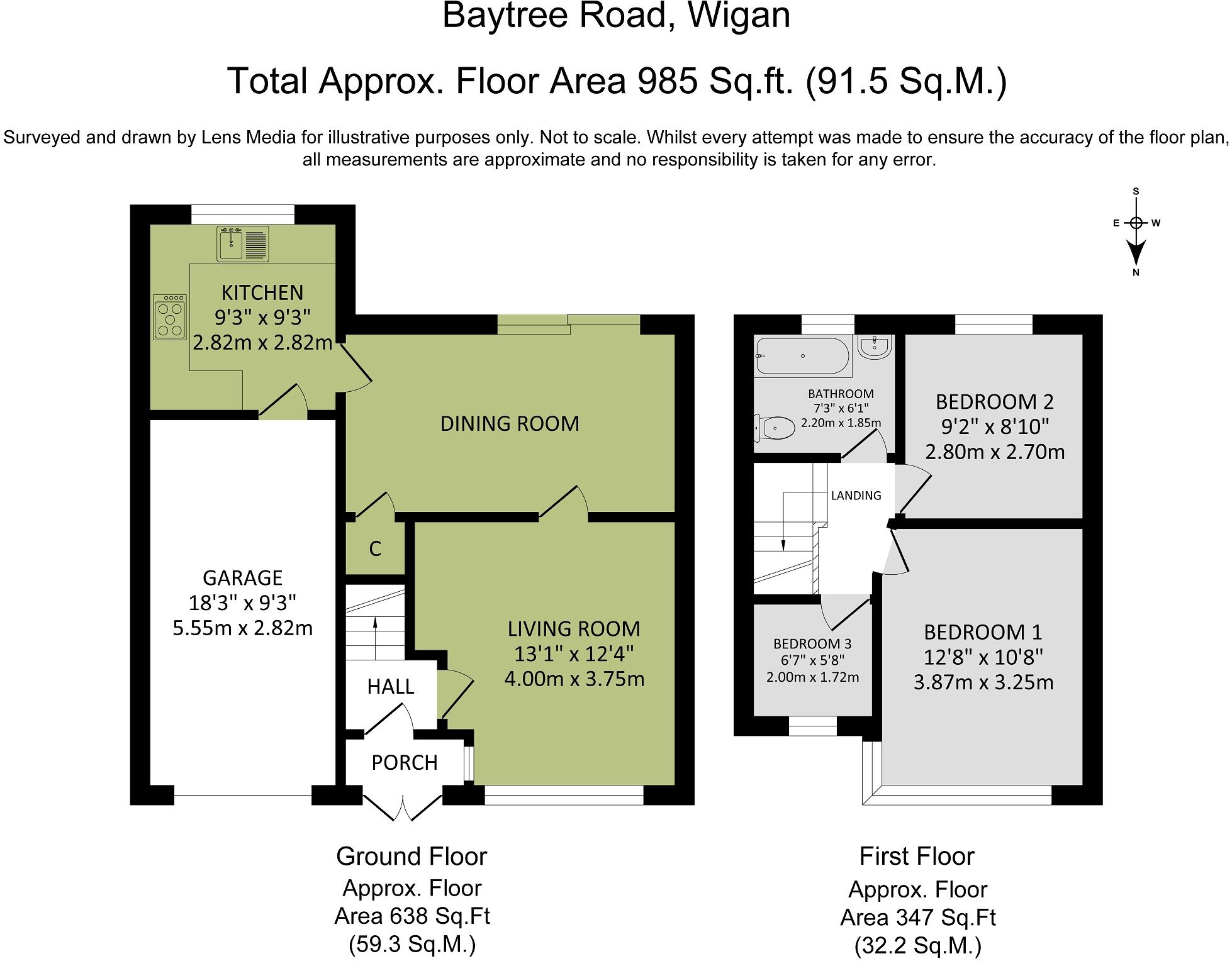 Baytree Road, Wigan, Greater Manchester. WN6 7RT floorplan