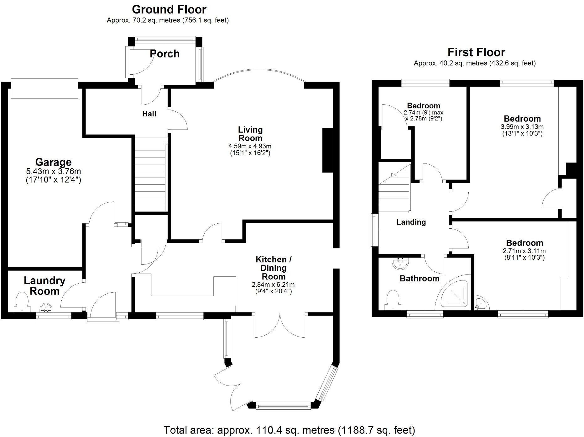 76 Wilkes Road, Codsall WV8 1SF floorplan