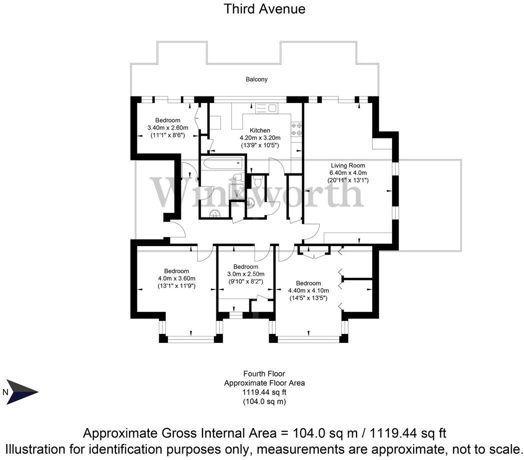 Third Avenue, Hove, East Sussex, BN3 floorplan