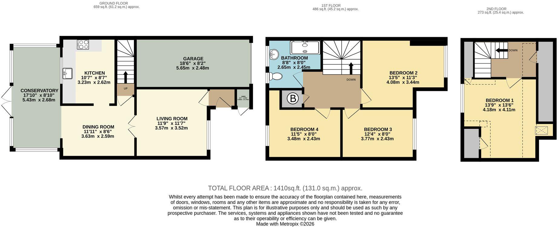 Hilton Close, Stirchley, TF3 floorplan