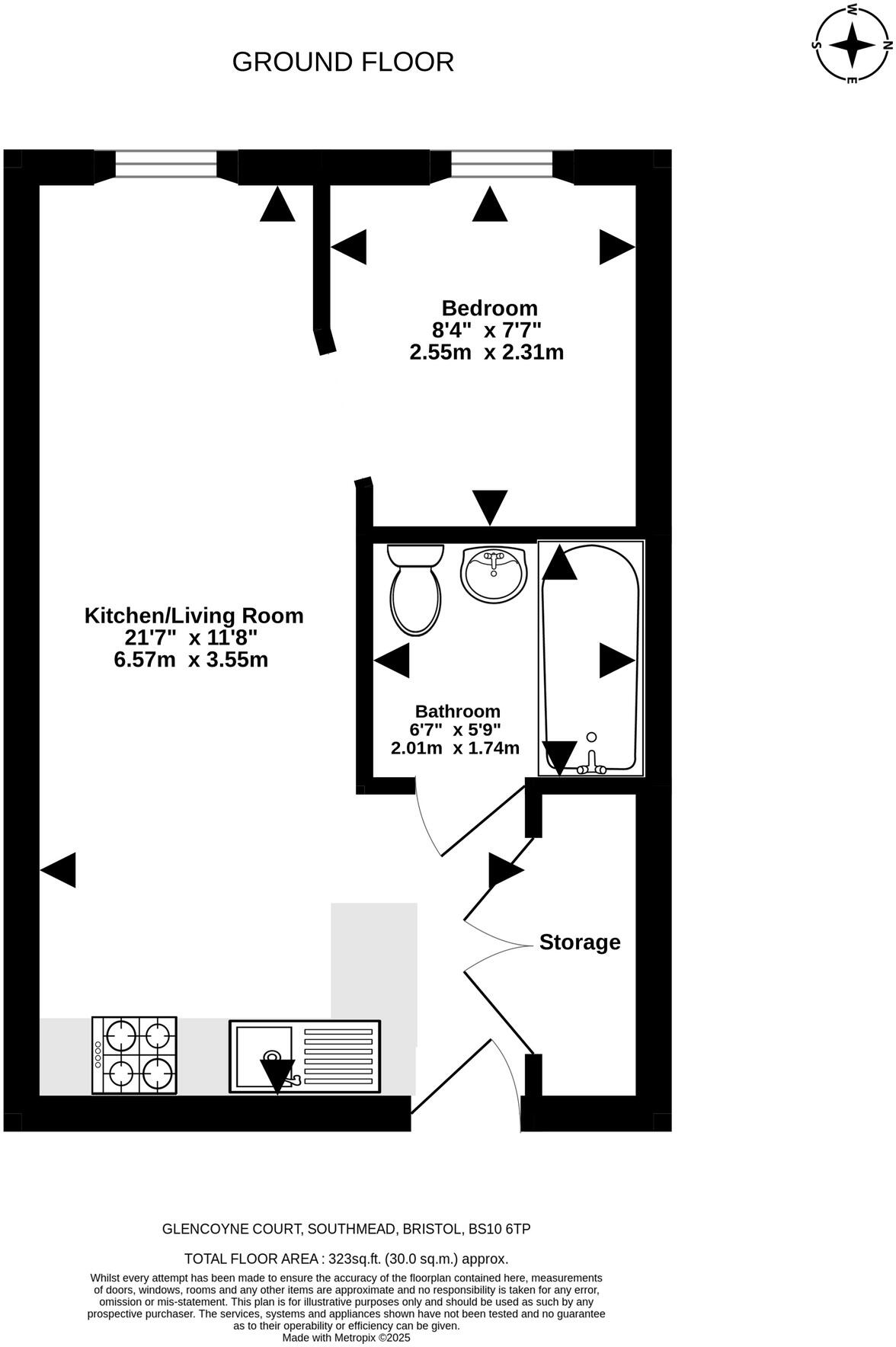 Glencoyne Court, St. Stephens Close, Southmead, Bristol floorplan