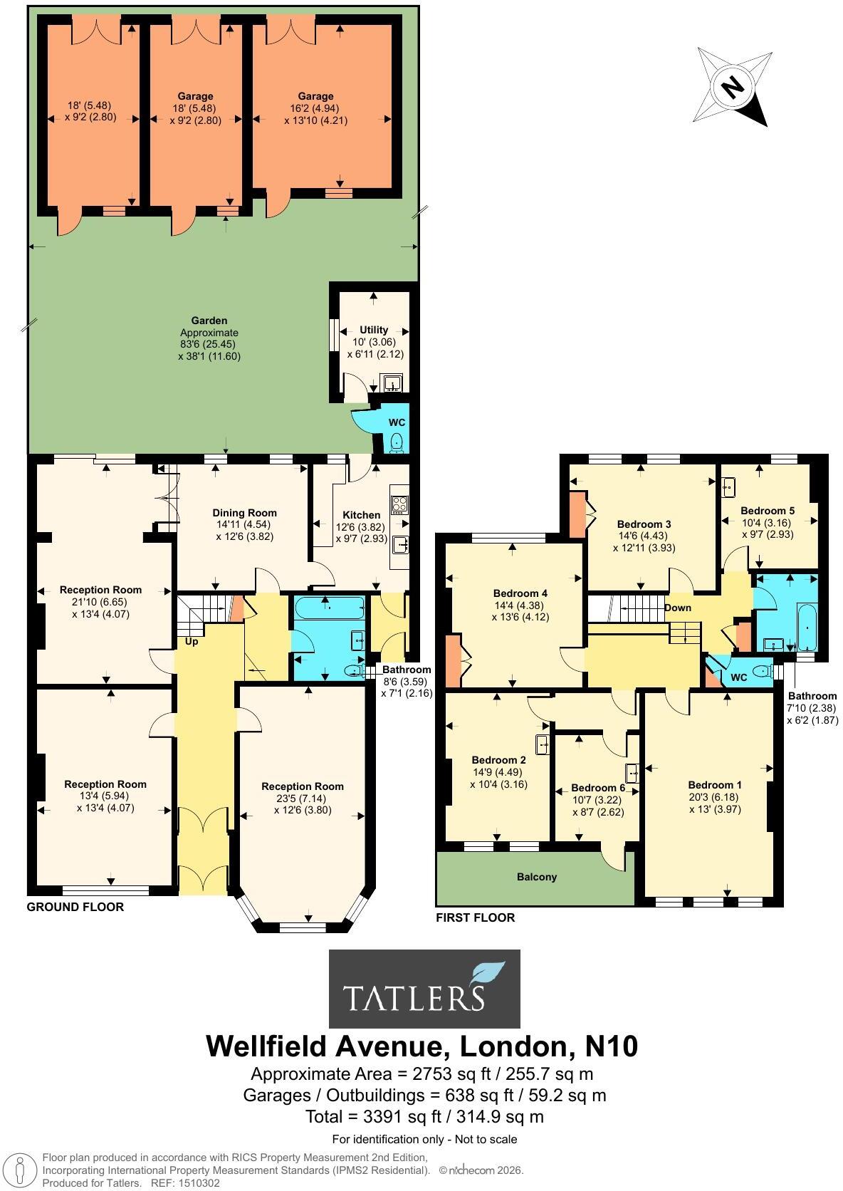Wellfield Avenue, London, N10 floorplan