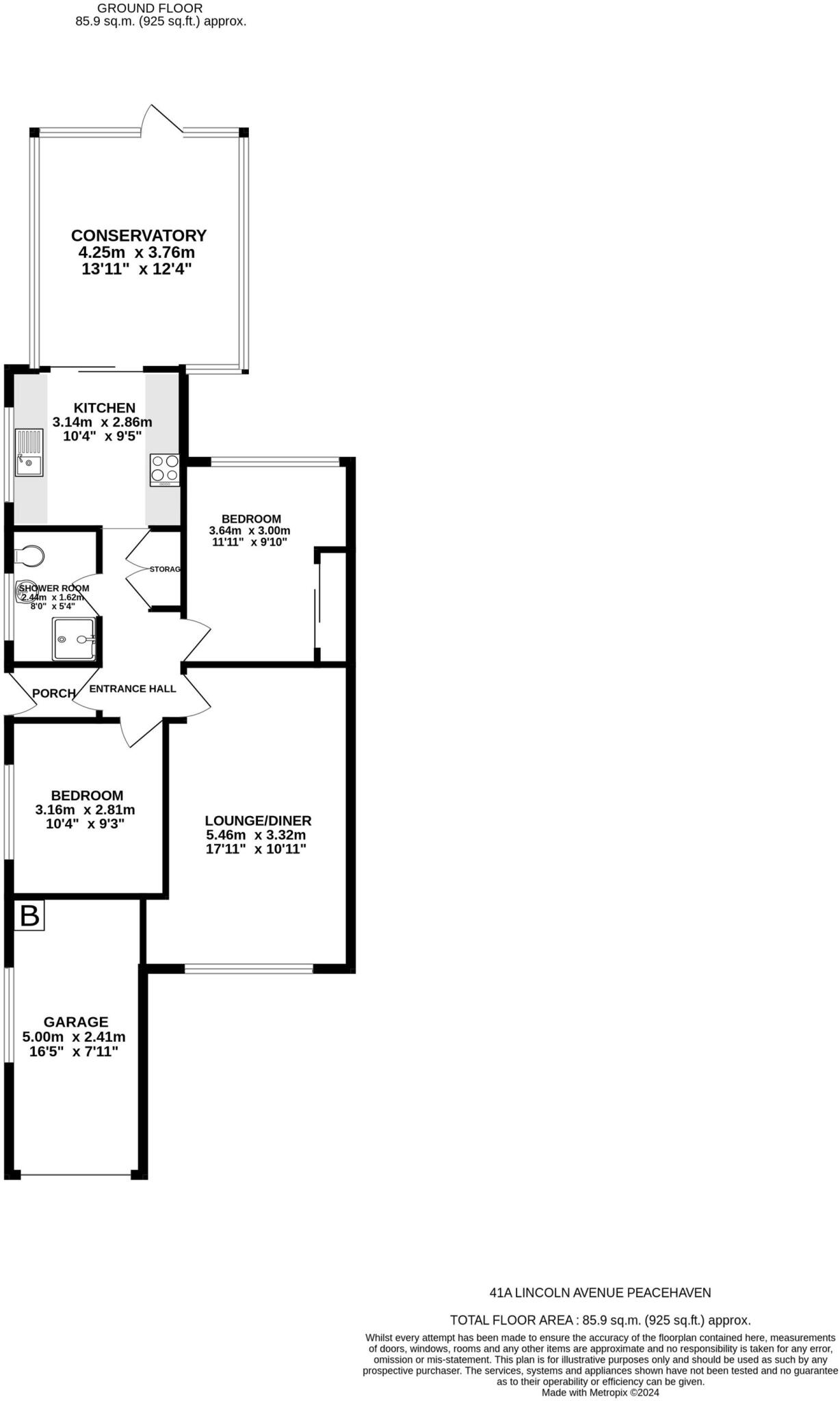 Lincoln Avenue, Peacehaven, BN10 7JT floorplan
