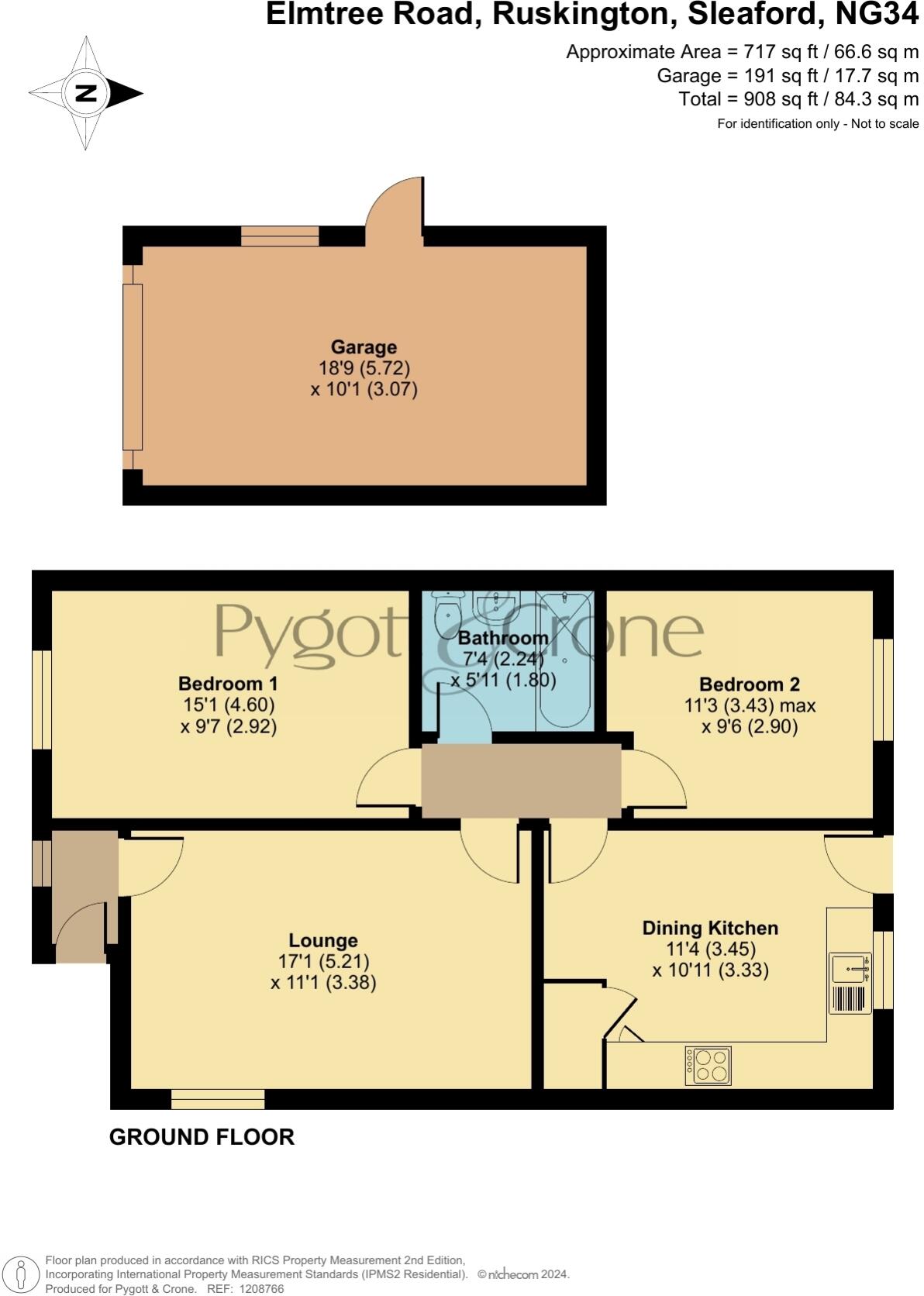 Elmtree Road, Ruskington, Sleaford, Lincolnshire, NG34 floorplan