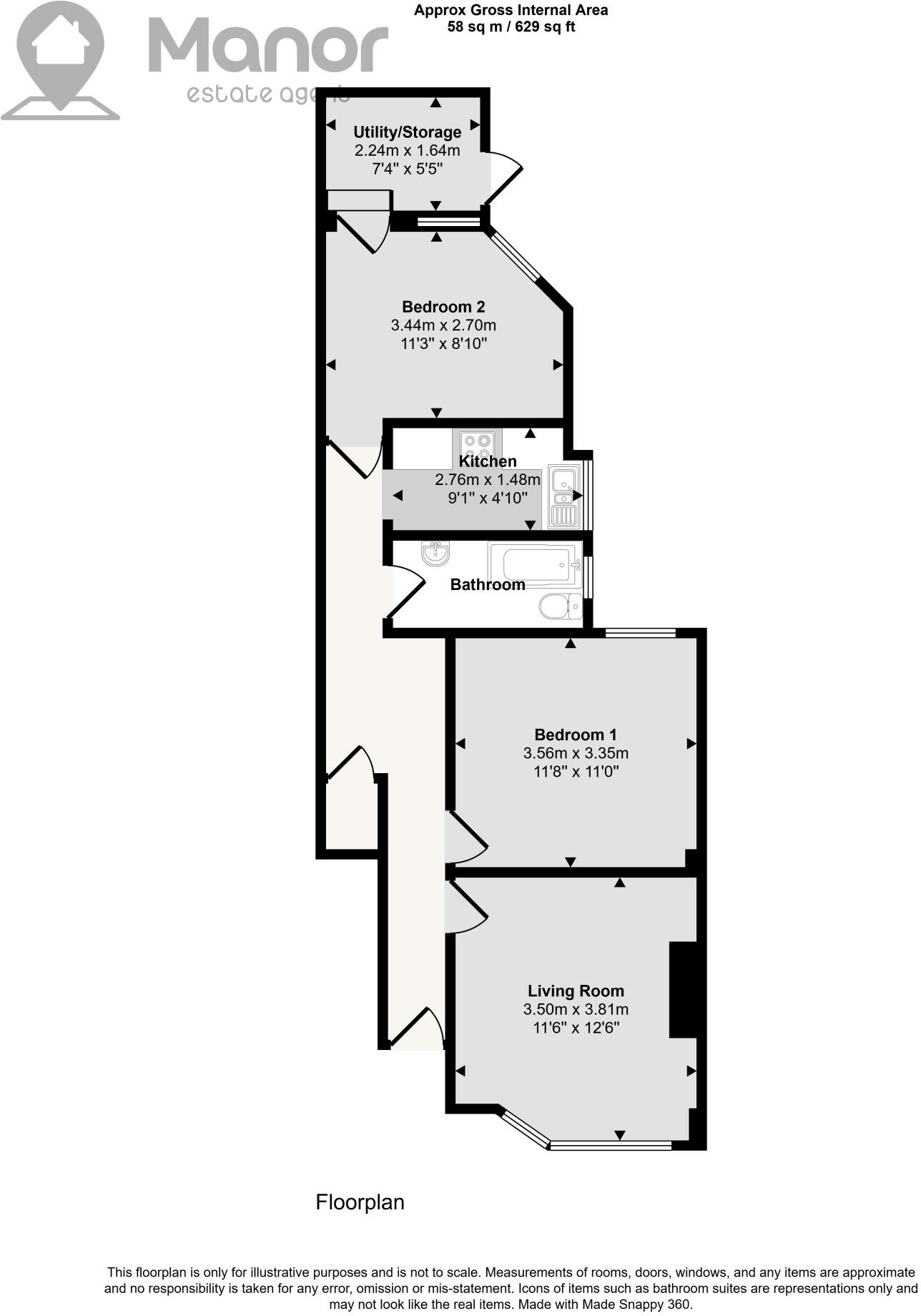 Gainsborough Avenue, Manor Park, E12 6JN floorplan