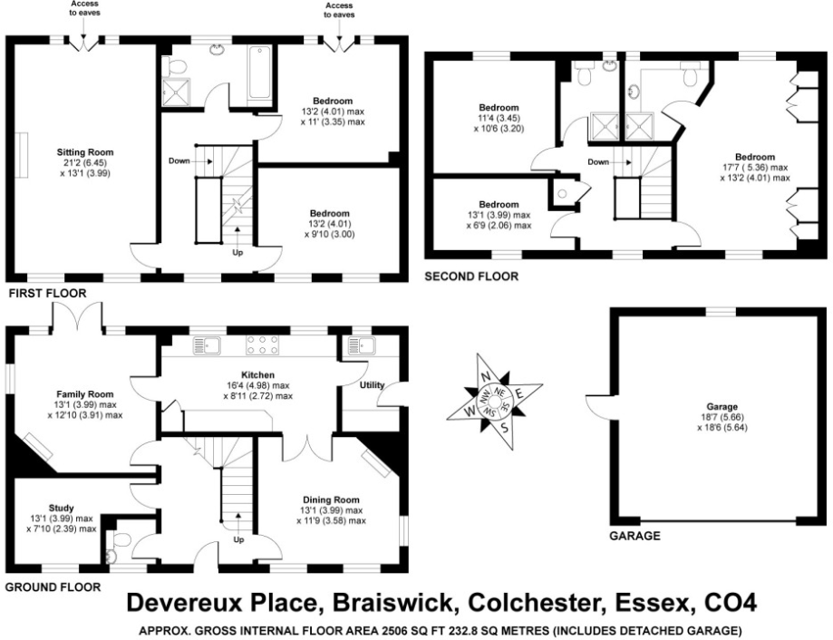 Devereux Place, Braiswick, Colchester, Essex, CO4 floorplan