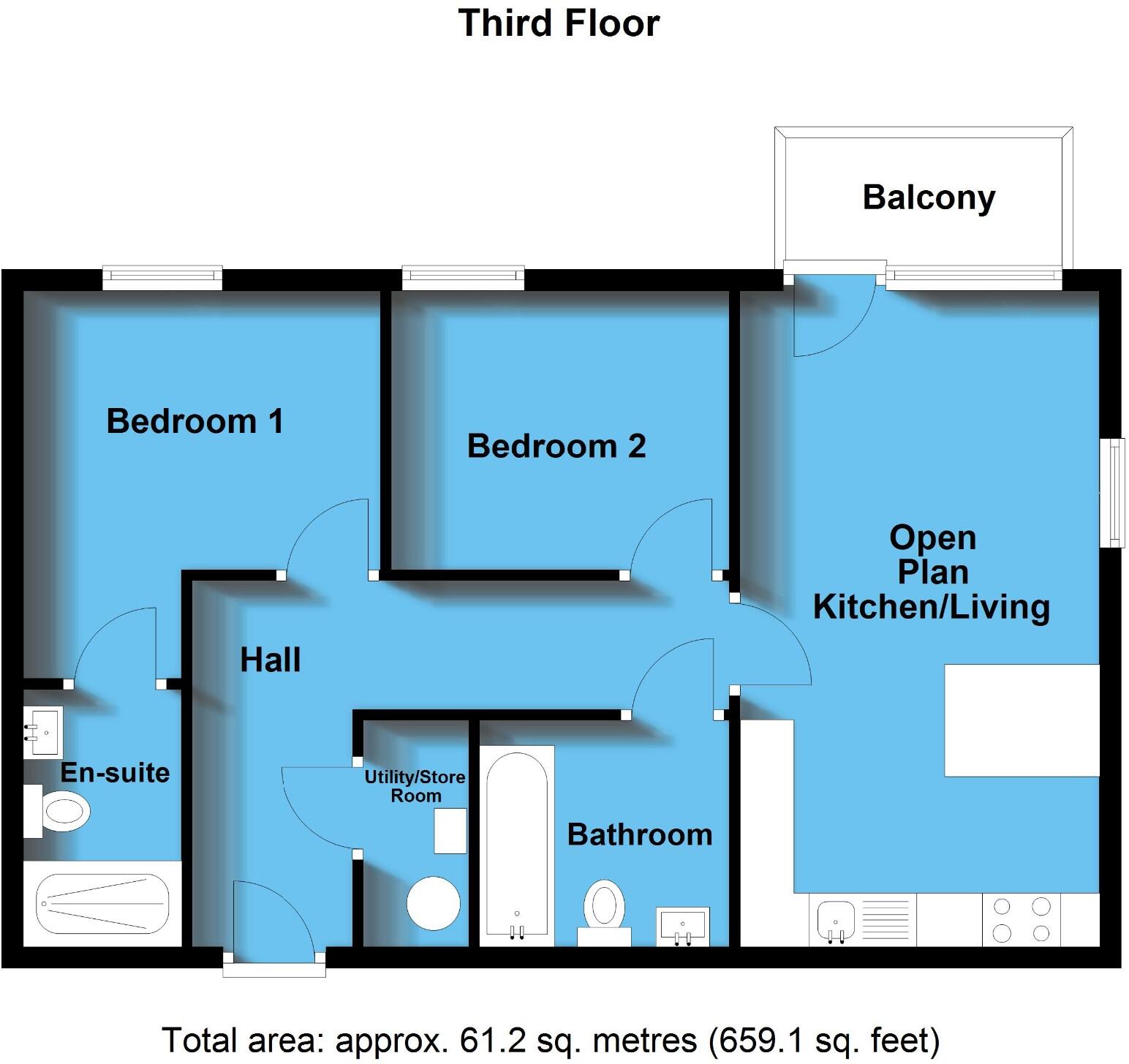 Shot Tower, Robinson Way, Chester floorplan