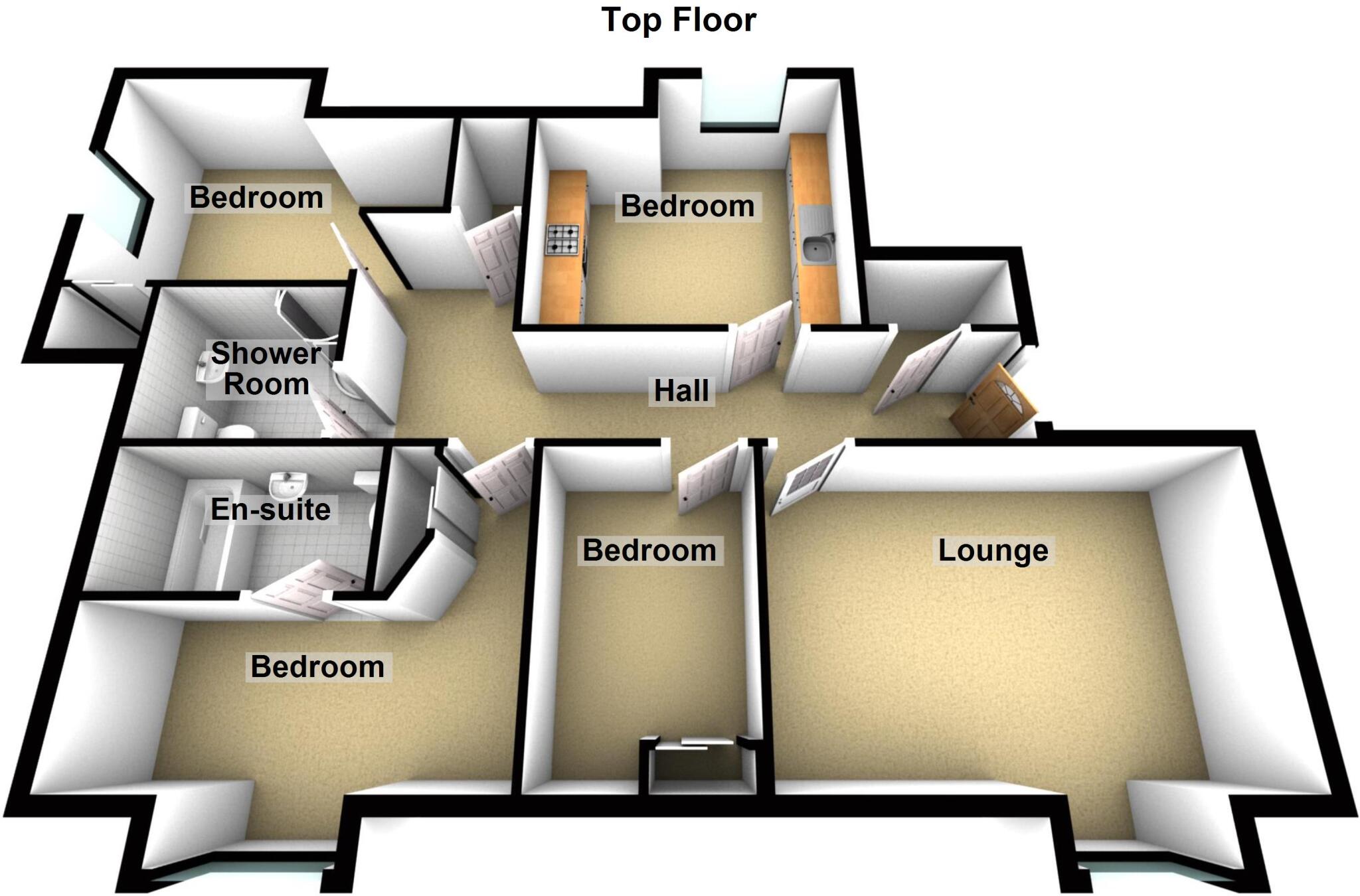 Flat 3, Glenburn House, 6 James Square floorplan