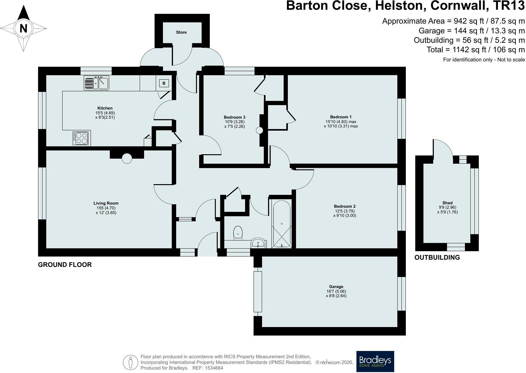 Barton Close, Helston, Cornwall, TR13 floorplan