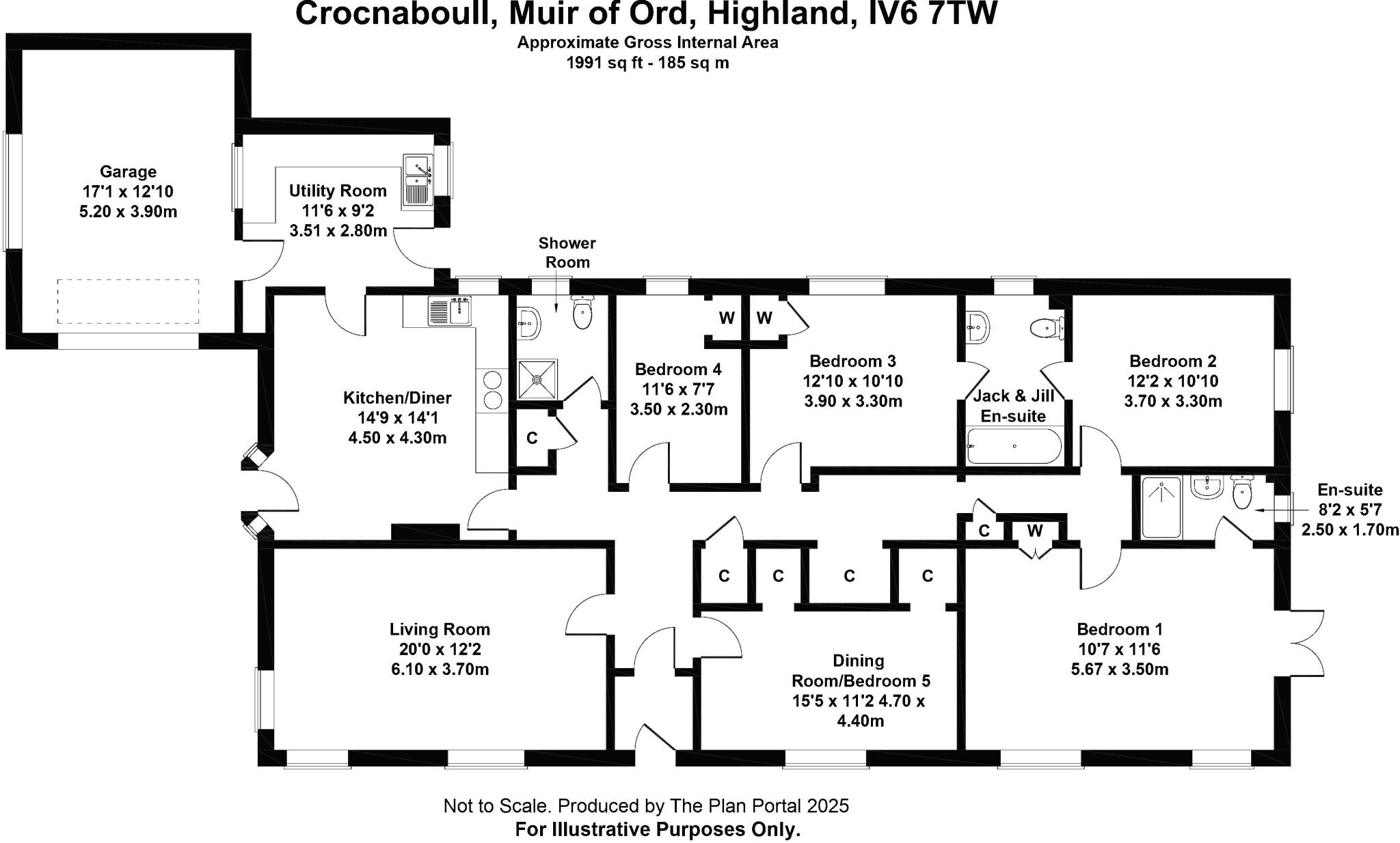 Crocnaboull, Paddock and Plot, Muir Of Ord, Highland, IV6 floorplan