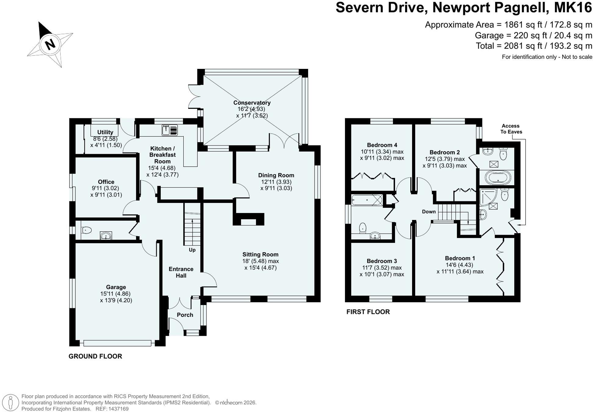 Severn Drive, Newport Pagnell, MK16 floorplan