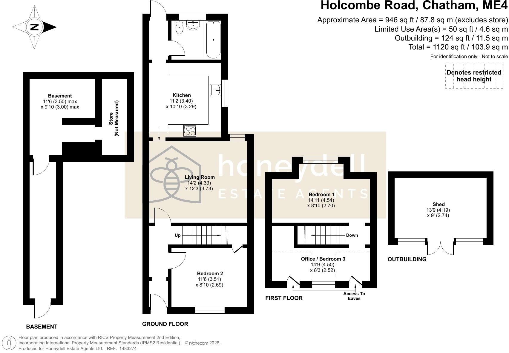 Holcombe Road, Chatham floorplan