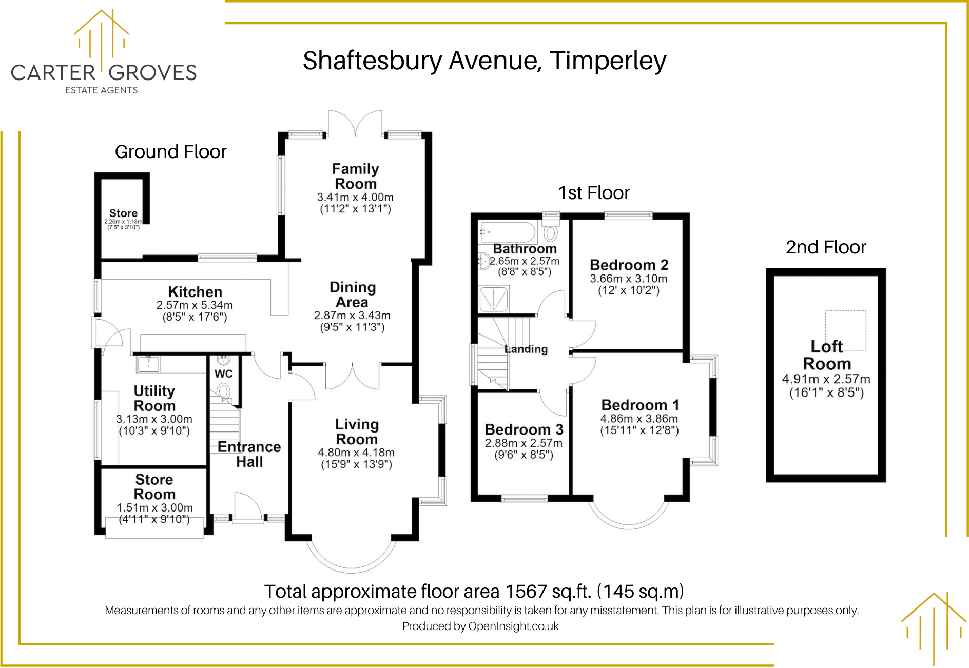 Shaftesbury Avenue, Timperley, Altrincham, Greater Manchester, WA15 floorplan