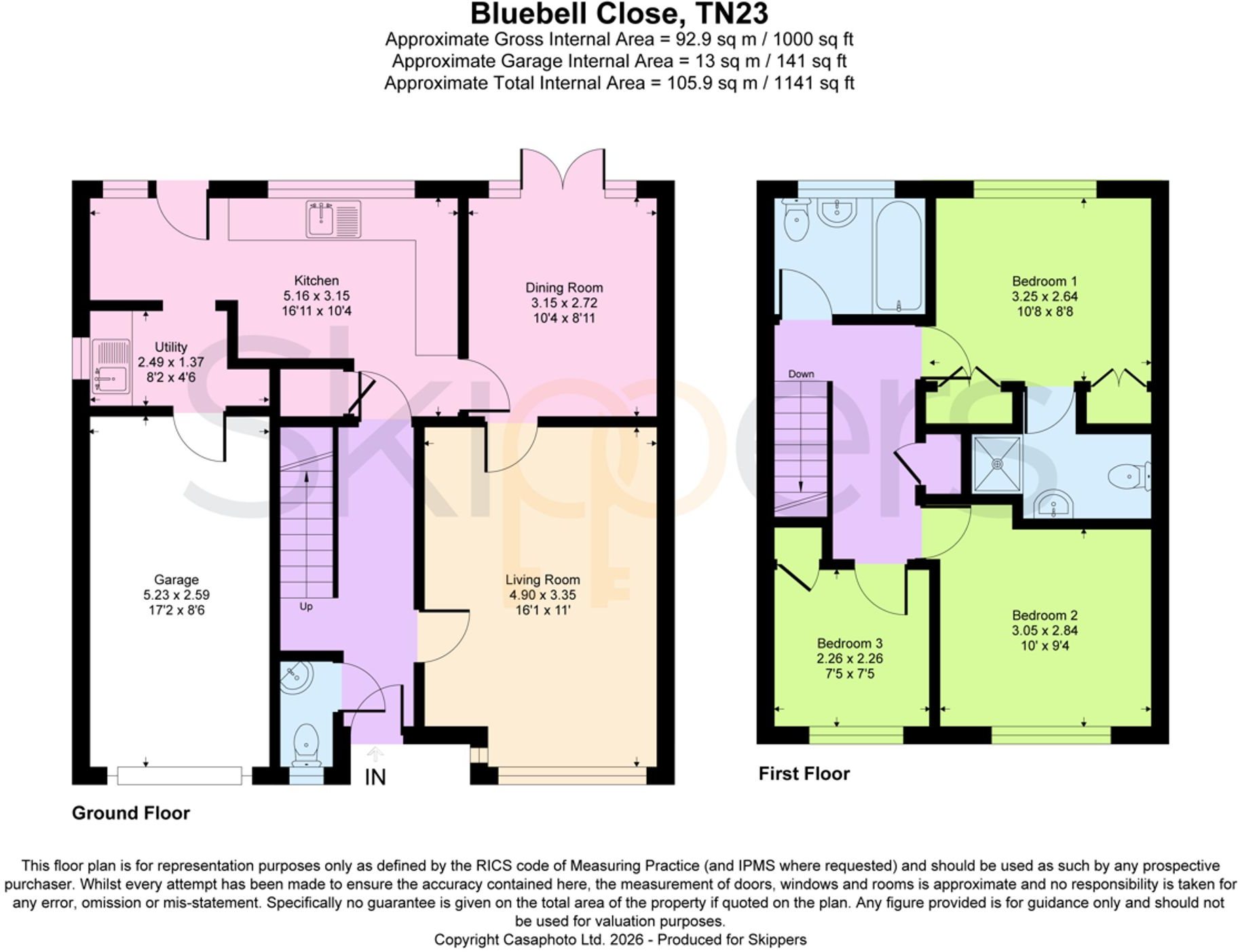 Bluebell Close, Kingsnorth, TN23 floorplan