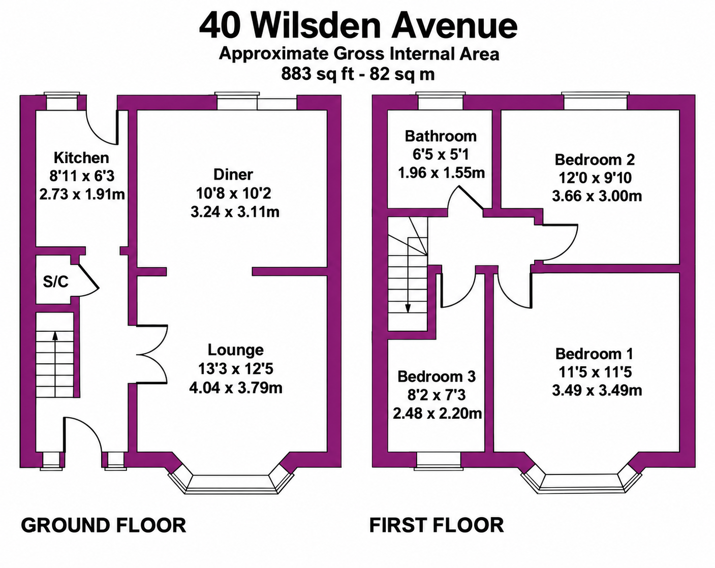 Wilsden Avenue, Luton floorplan
