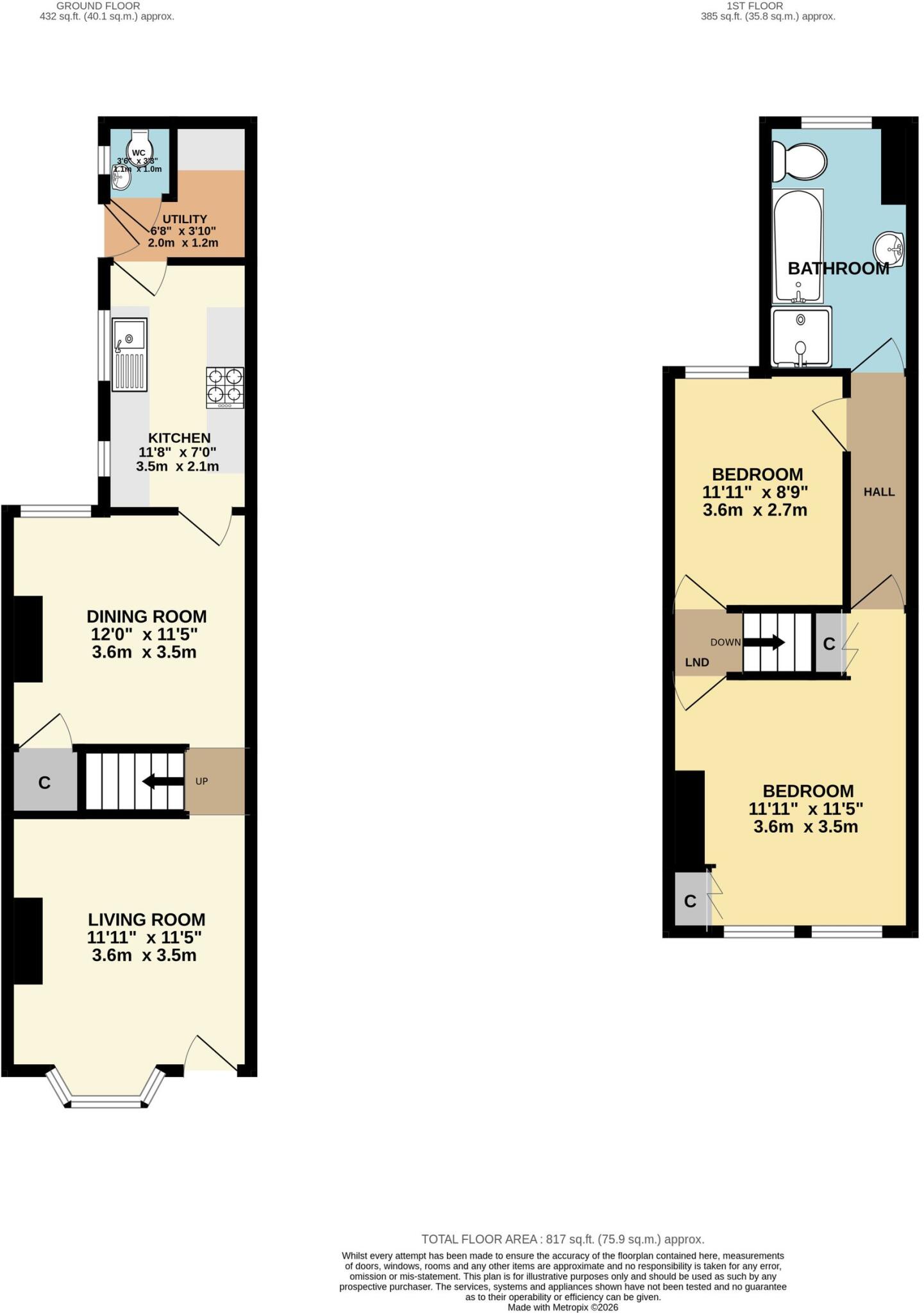Cyril Road, Worcester, WR3 floorplan