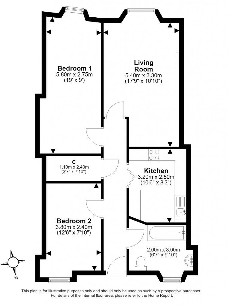 114/3 Portobello High Street, Portobello, Edinburgh, EH15 1AL floorplan