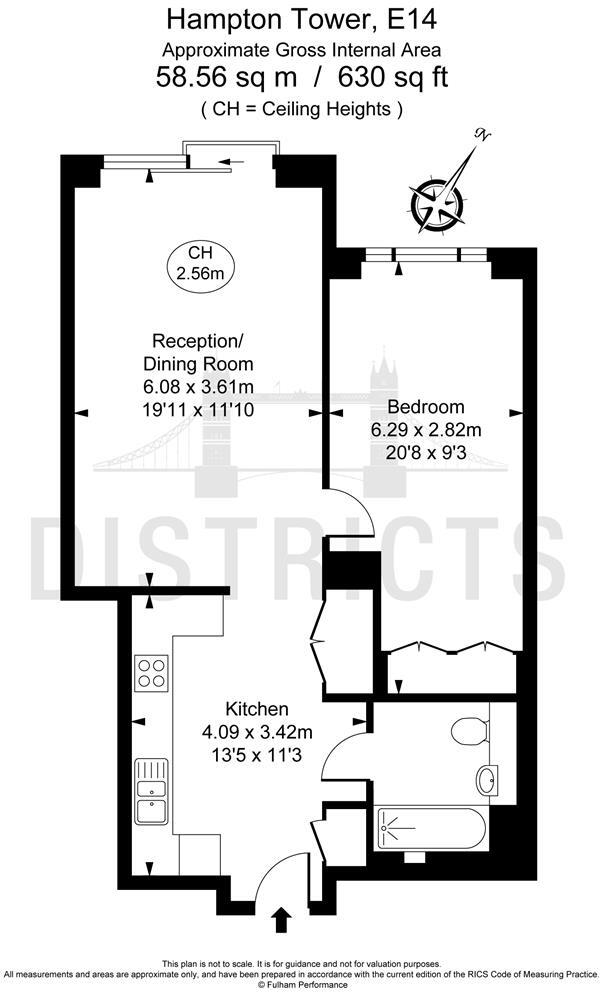 Hampton Tower, 75 Marsh Wall, E14 floorplan