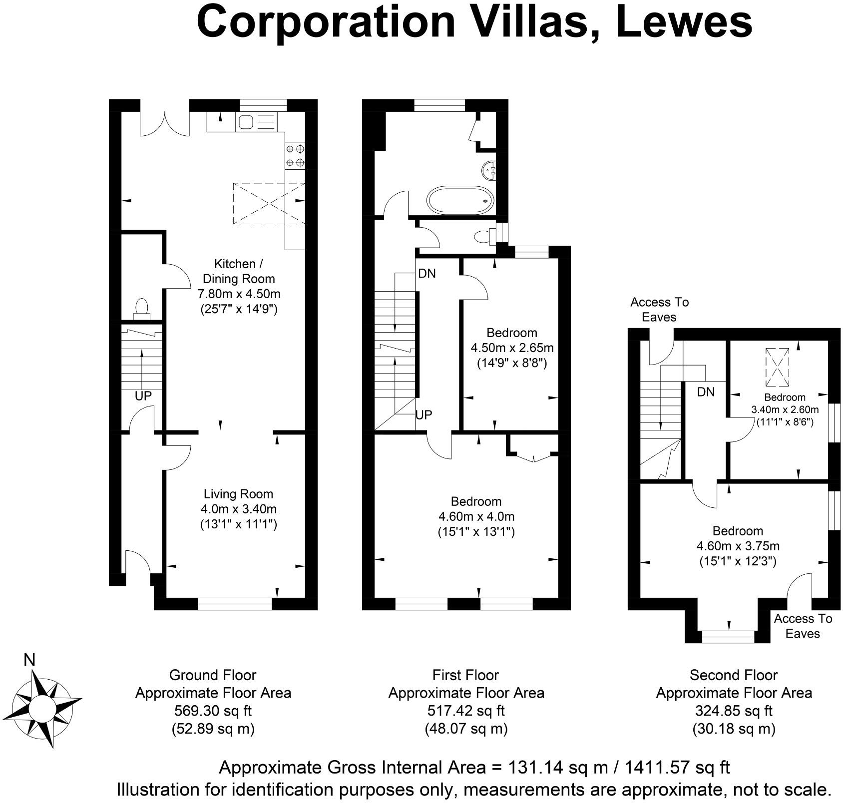 Corporation Villas, North Street, Lewes, East Sussex, BN7 2PJ floorplan