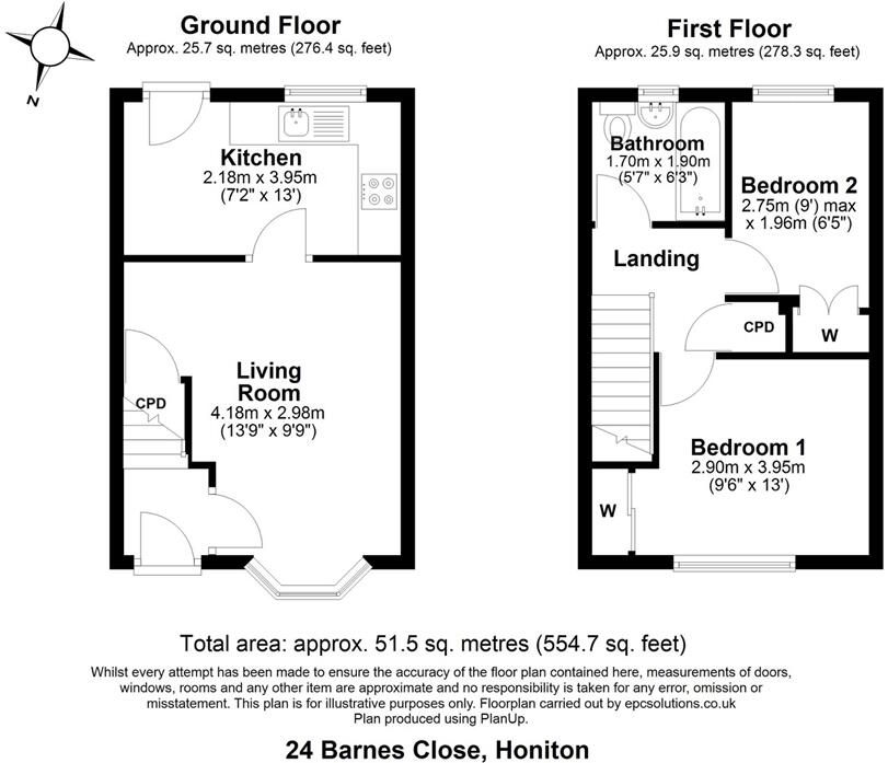Barnes Close, Honiton floorplan
