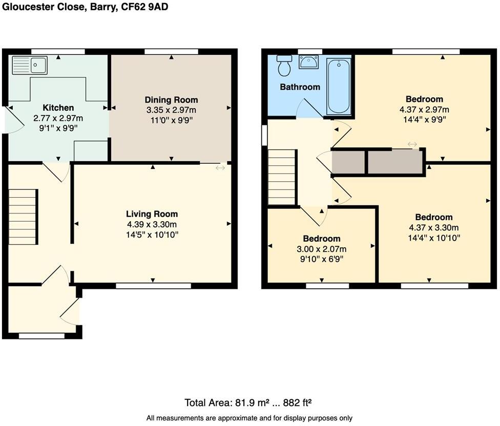 Gloucester Close, Barry floorplan