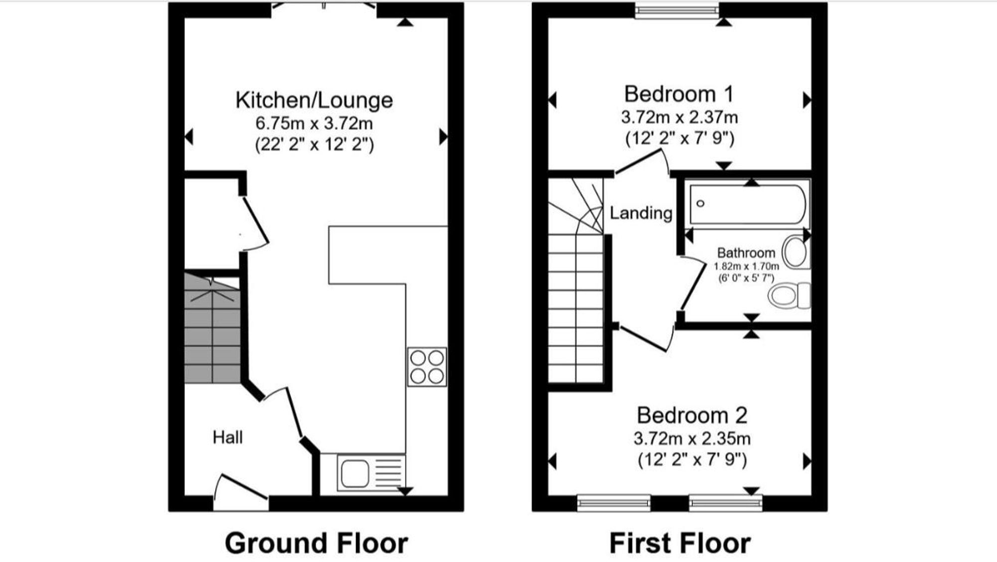 Stret Lowarth, Lane, TR8 floorplan