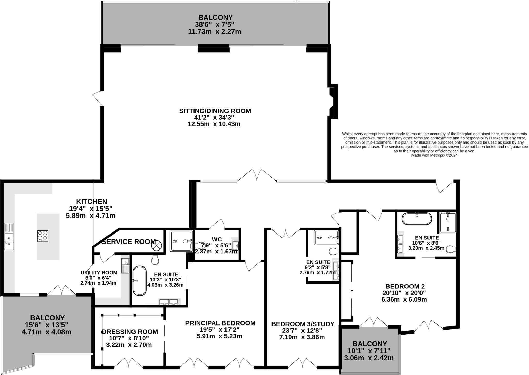 Penthouse Anfrée, Third Floor Royal Terrace, Glategny Esplanade, St Peter Port, GY1 floorplan