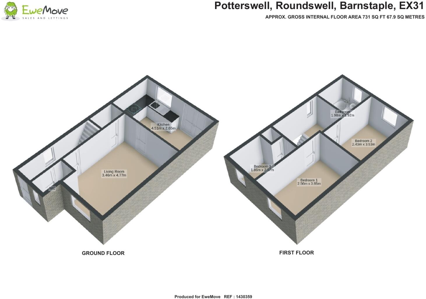 Potterswell, Roundswell, Barnstaple, Devon, EX31 floorplan