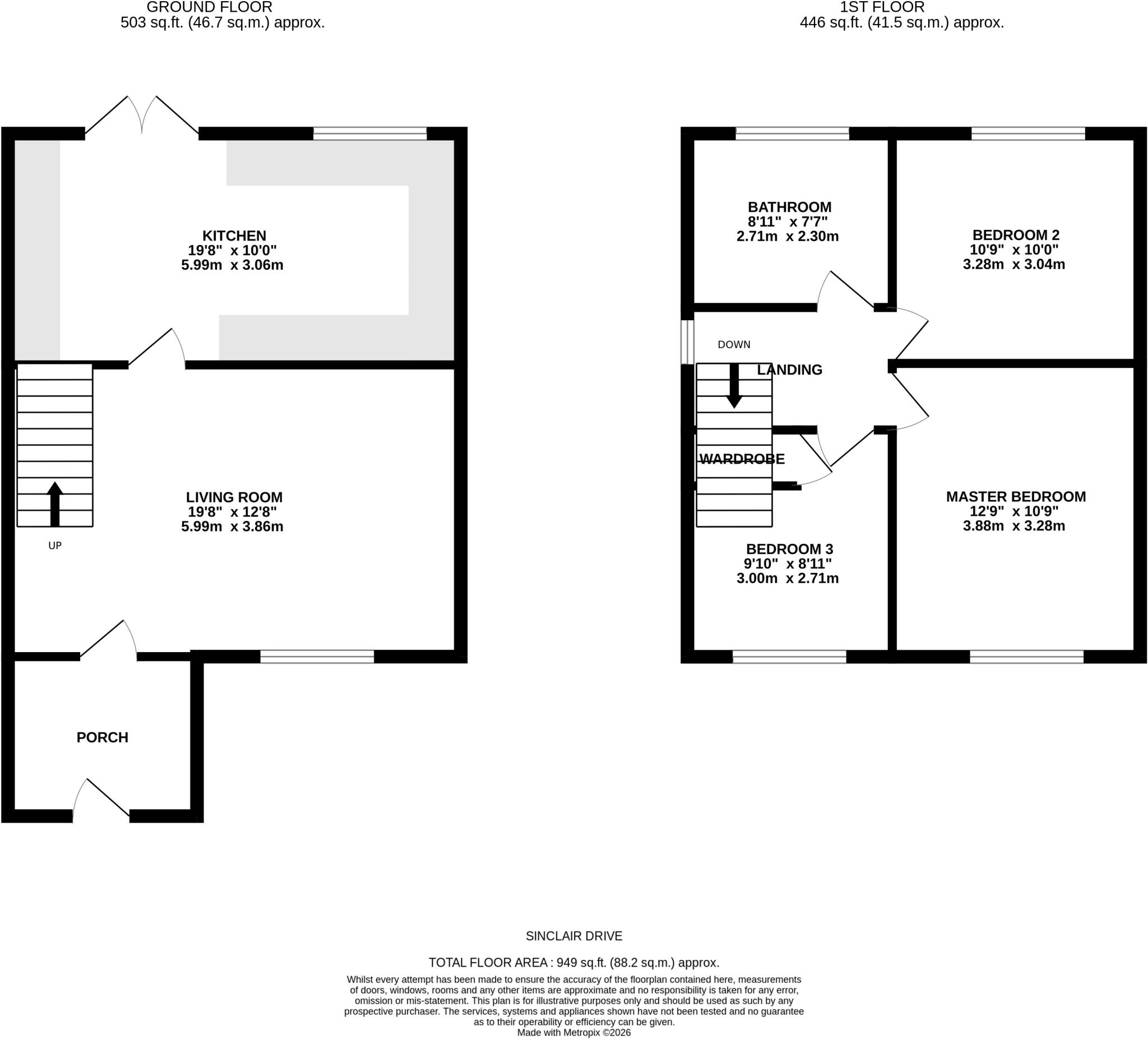 Sinclair Drive, Penylan, Cardiff floorplan