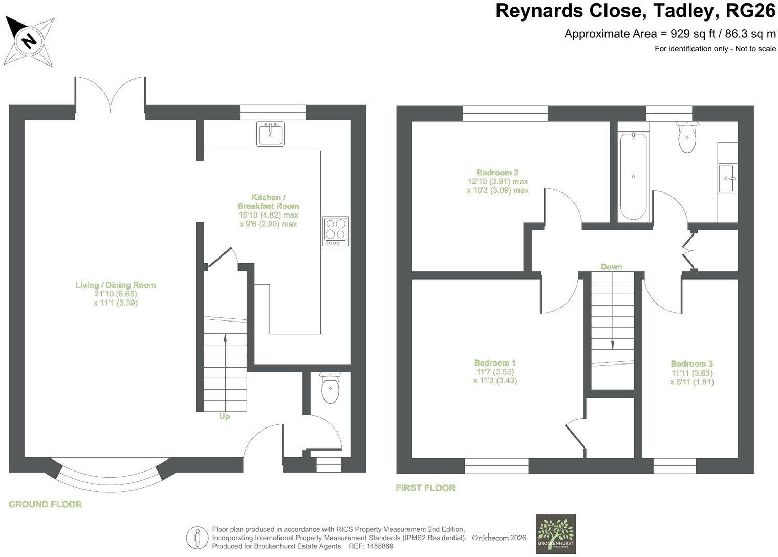 Reynards Close, Tadley floorplan