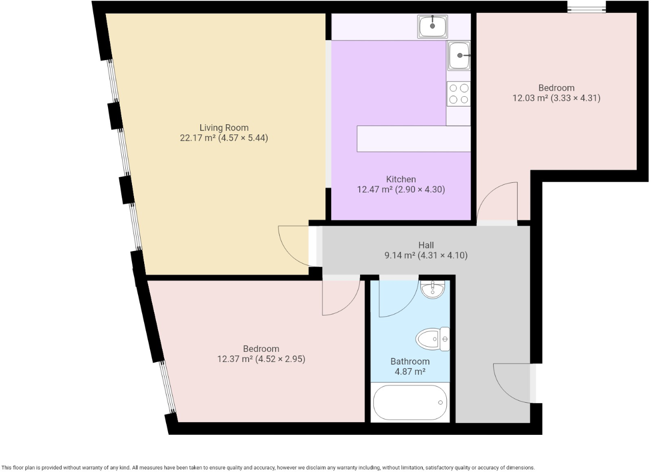 Flat 1, 140 Newbegin, Hornsea, East Riding Of Yorkshire floorplan