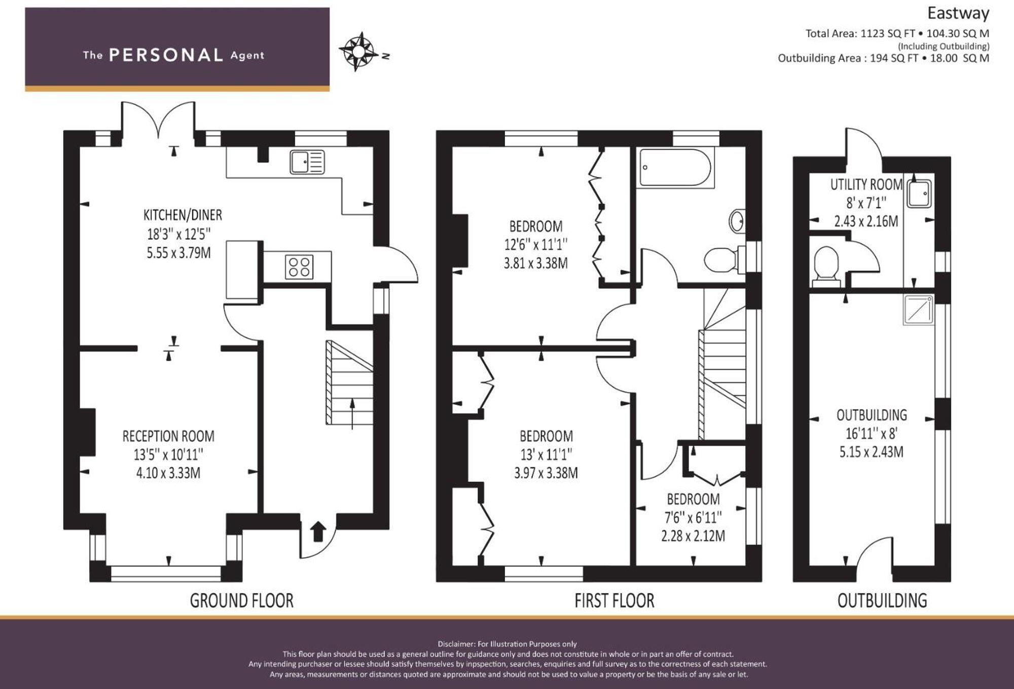 Eastway, Epsom, KT19 floorplan