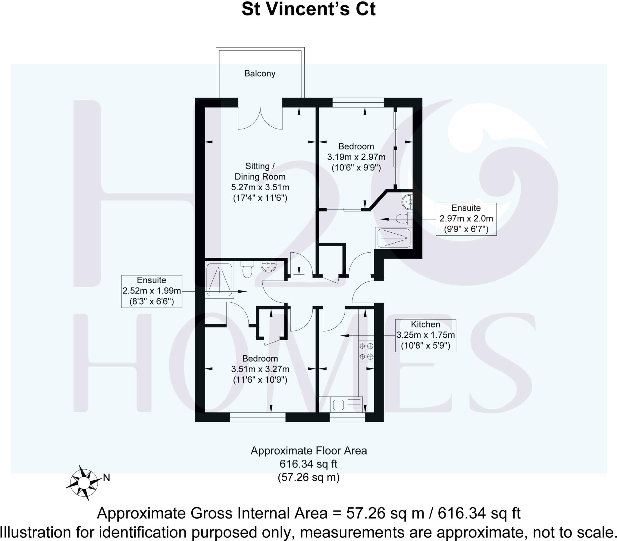 St Vincent' Court, Brighton Marina Village floorplan
