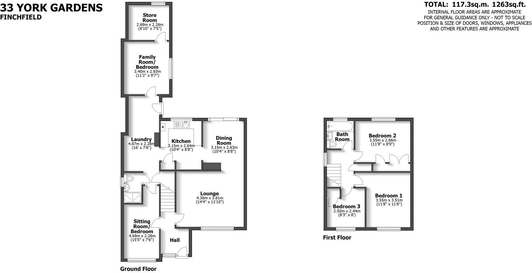 33 York Gardens, Finchfield, Wolverhampton, WV3 9BY floorplan