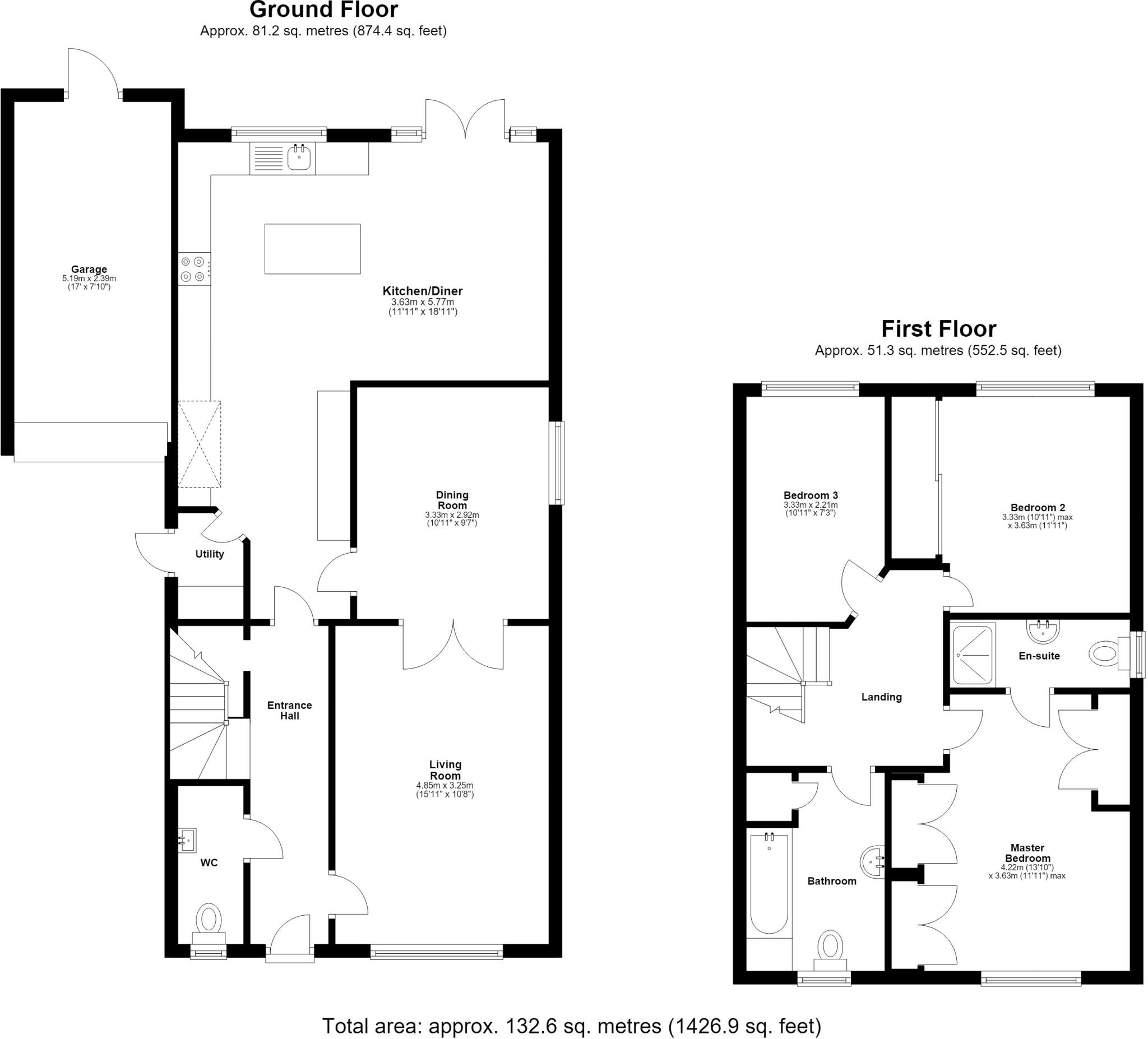 Nottingham Grove, Bletchley, Milton Keynes floorplan