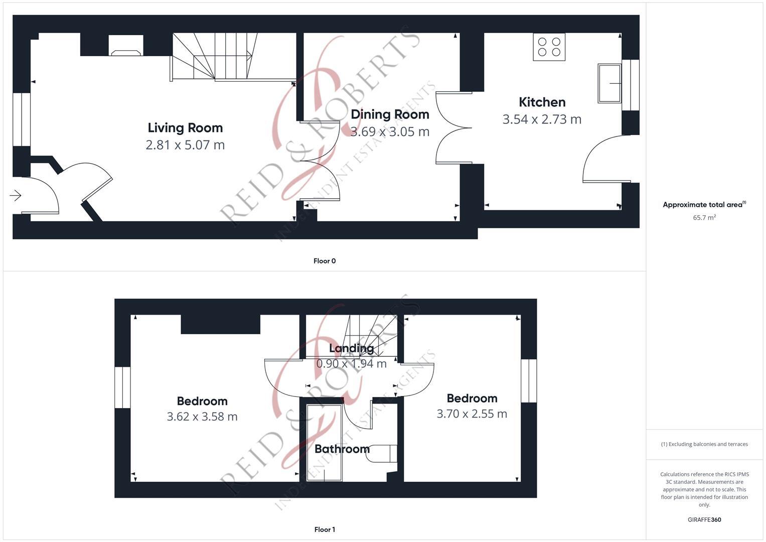 Gladstone Street, Mold floorplan