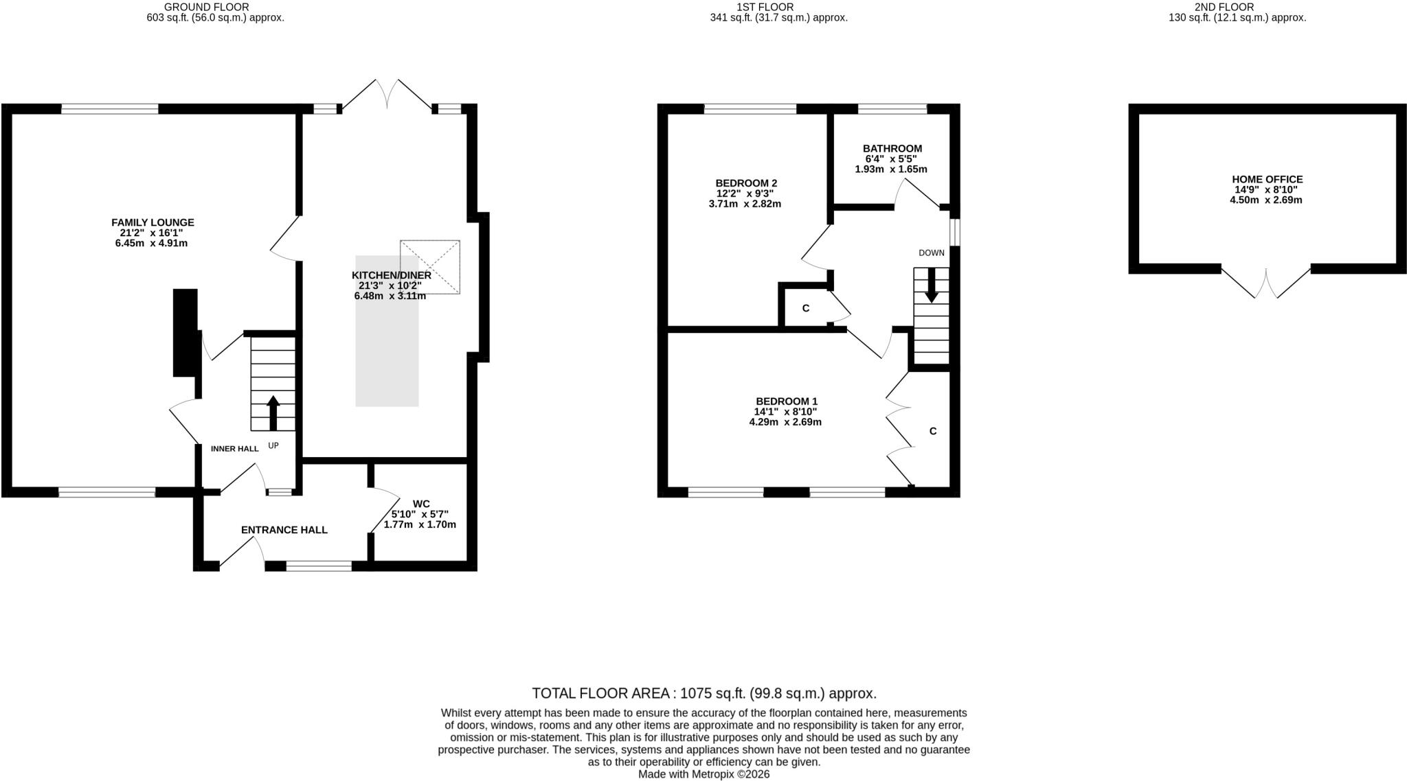 Melrose Walk, Horsforth, Leeds, West Yorkshire, LS18 floorplan