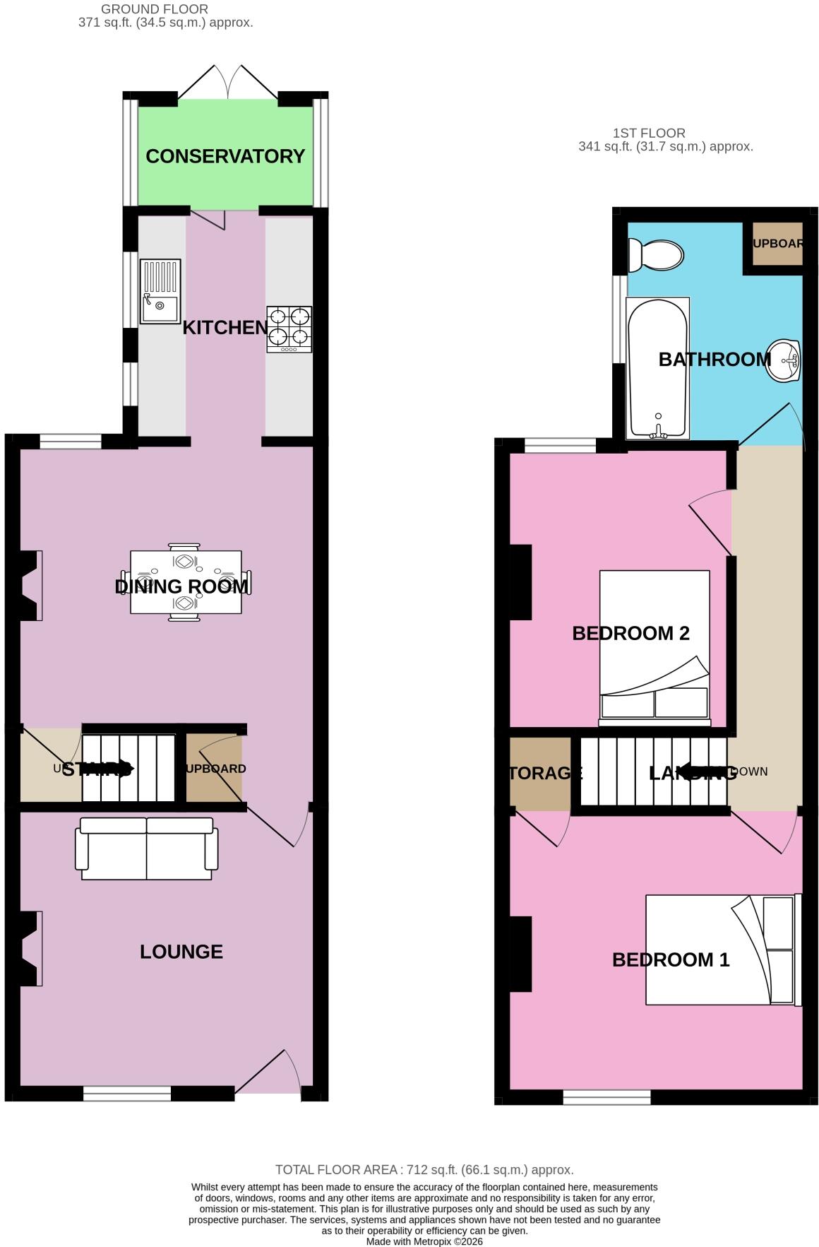 Mitchell Street, Long Eaton, Nottingham, Nottinghamshire, NG10 floorplan