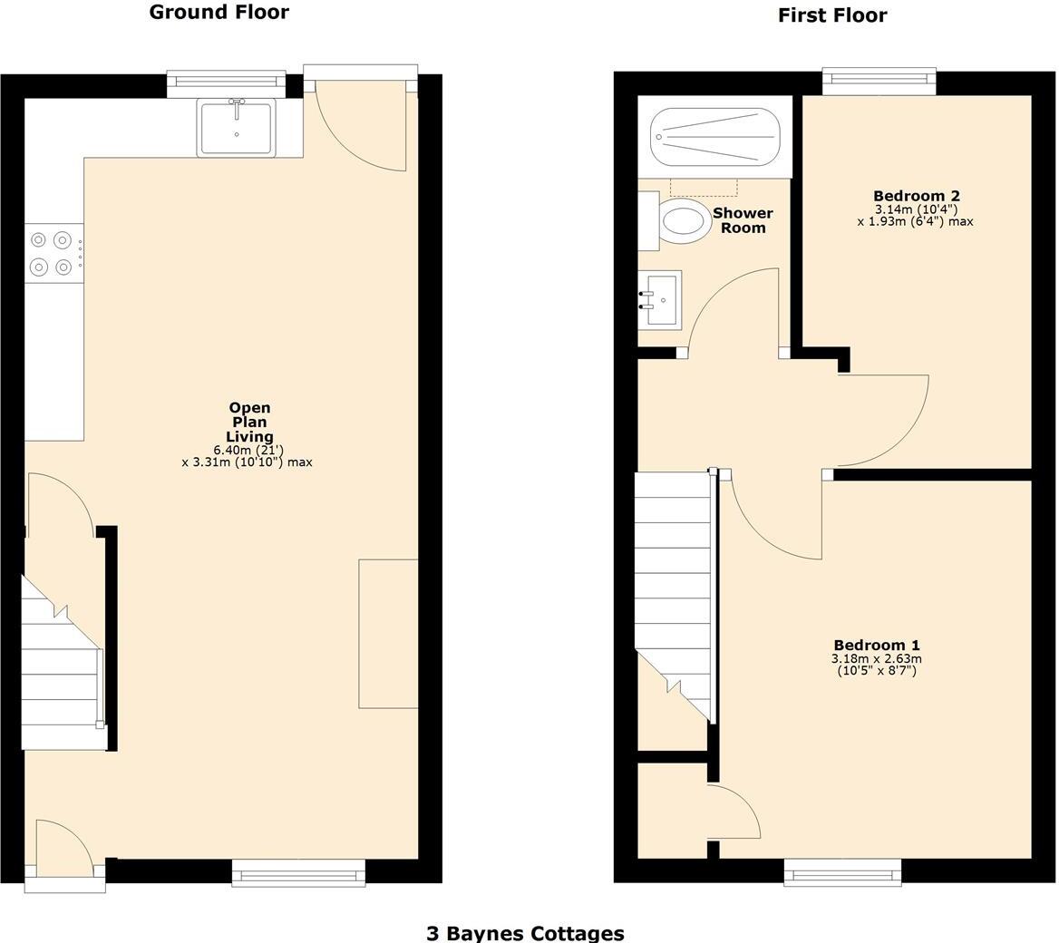 3 Baynes Cottages, Low Bentham floorplan