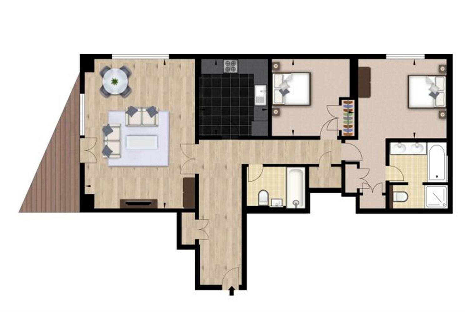 Circus Apartments, E14 floorplan