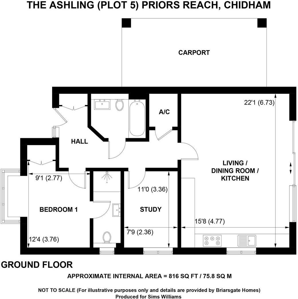 5 Priors Reach, Chidham floorplan