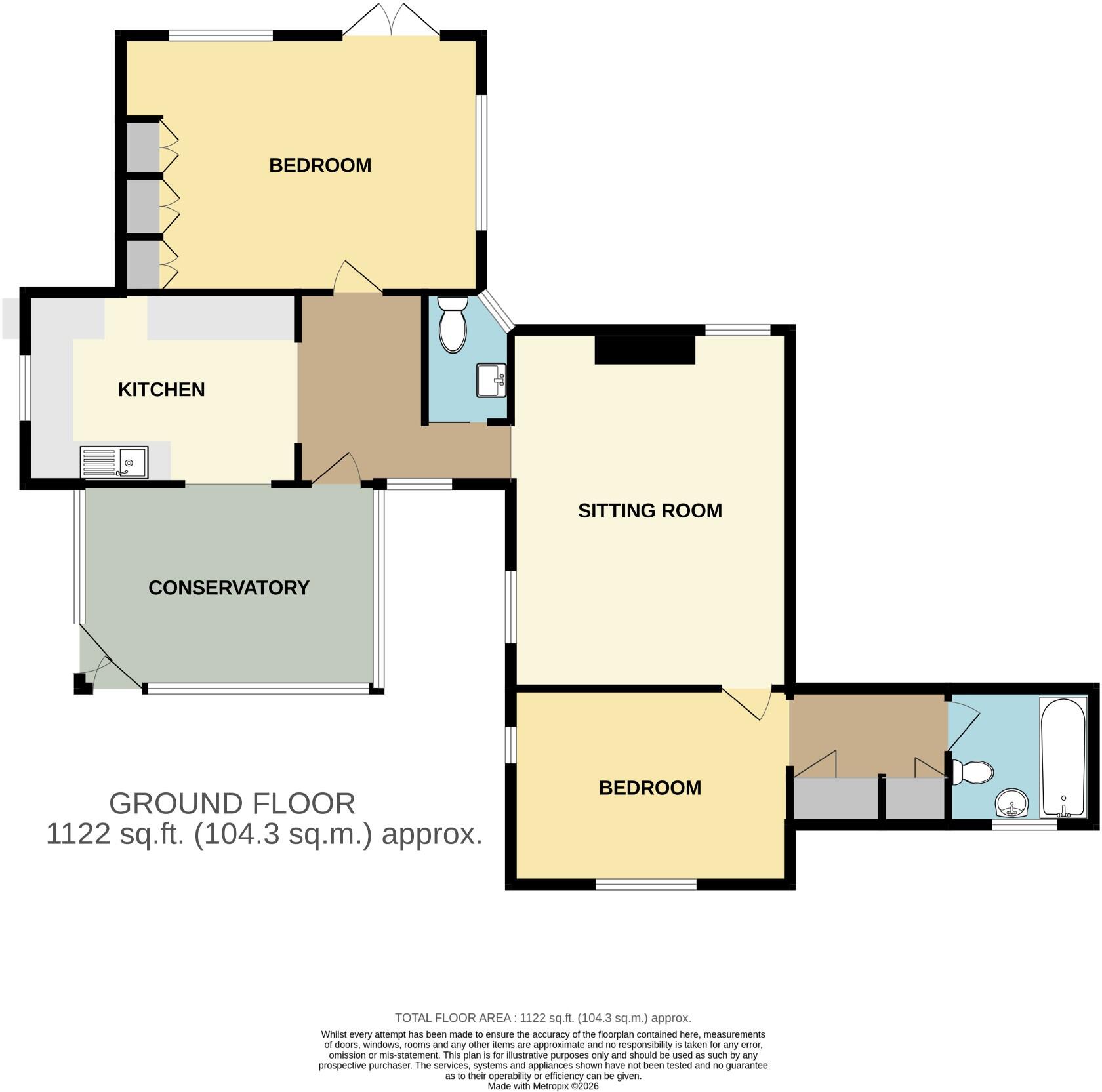 Pitts Lane, Ryde, Isle Of Wight, PO33 floorplan