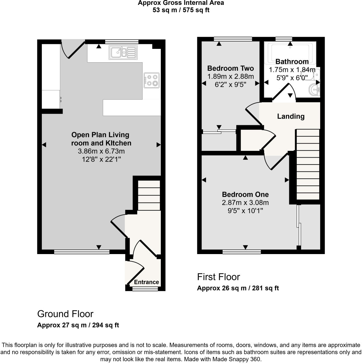 Clos Caradog, Llantwit Fardre floorplan