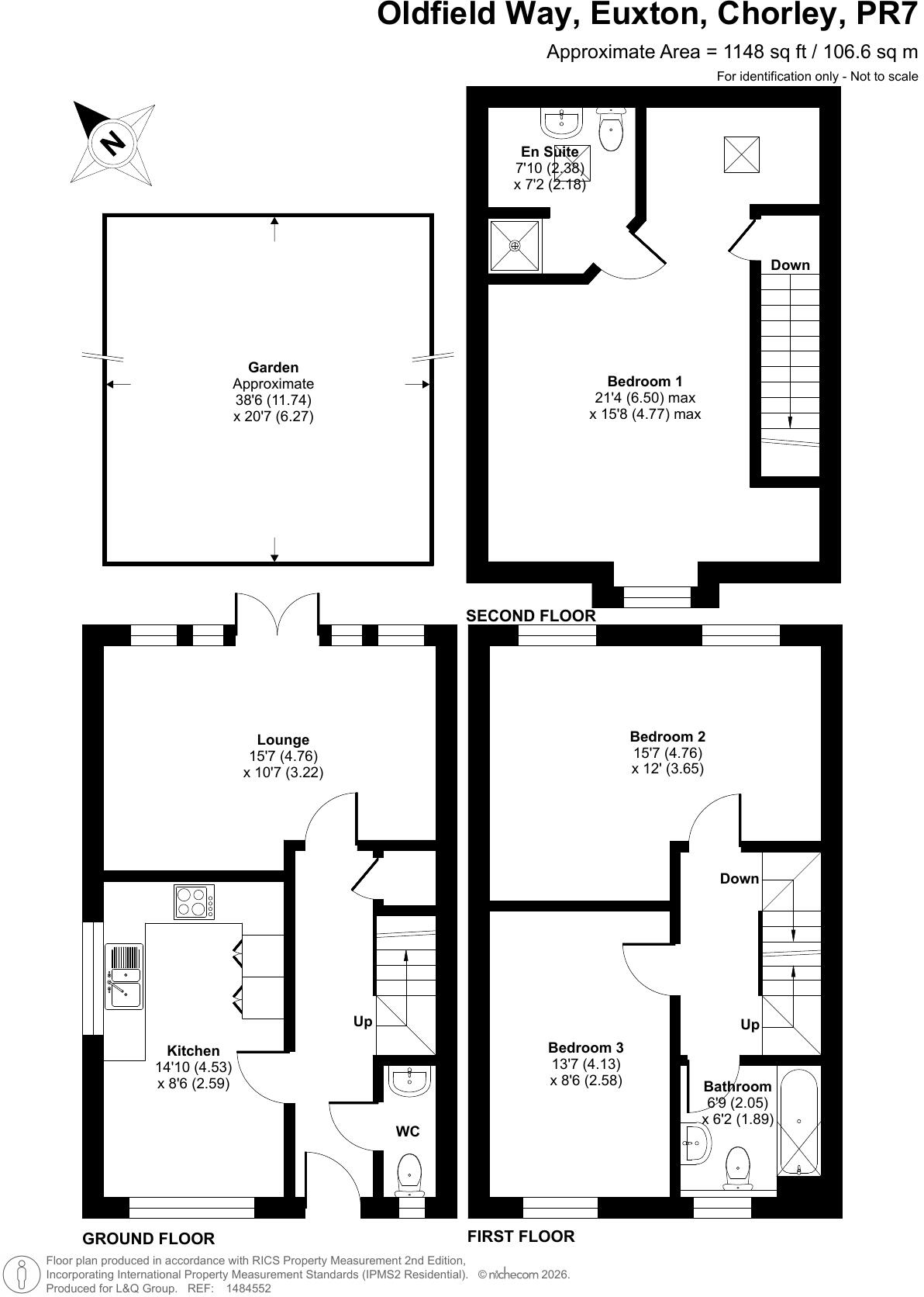 Oldfield Way, Euxton, Chorley, PR7 6RD floorplan