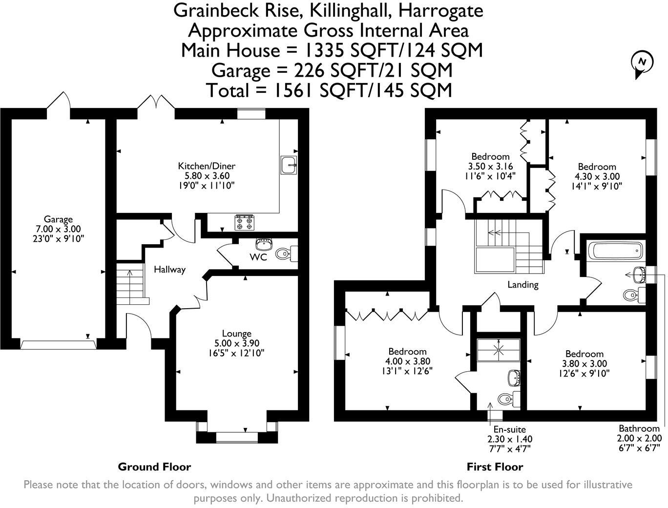 Grainbeck Rise, Killinghall, Harrogate floorplan