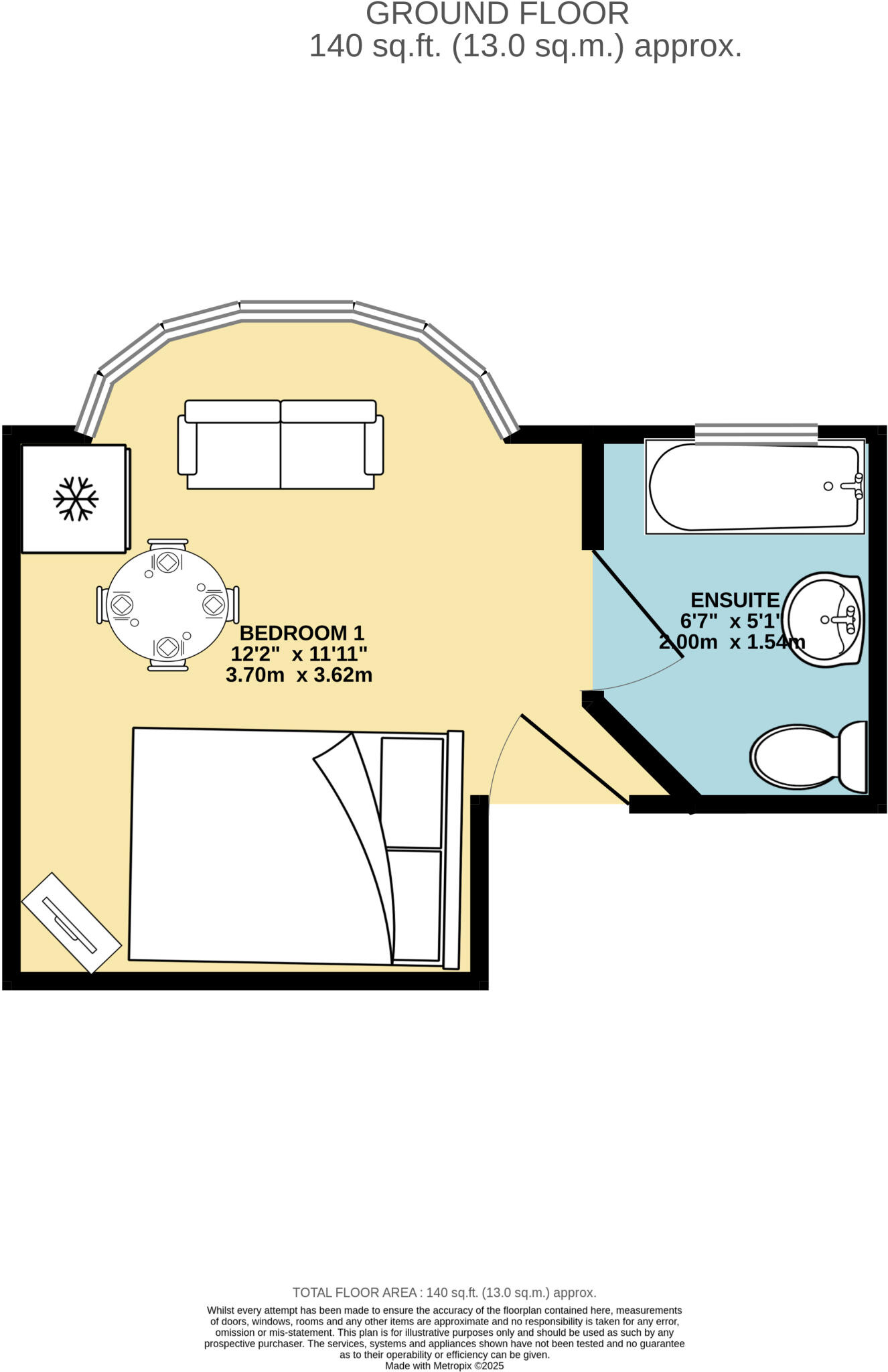 Room to rent - Fernbank Avenue, Wembley, HA0 2TT floorplan