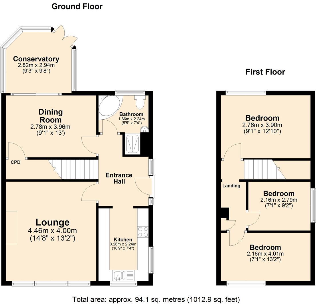 Carlton Grove, Elland HX5 floorplan