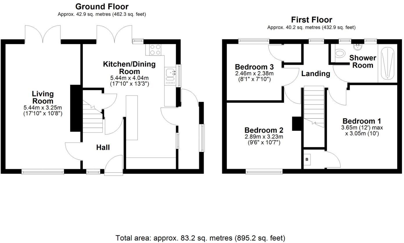 4 Myrtle Close, Penarth, CF64 3NQ floorplan