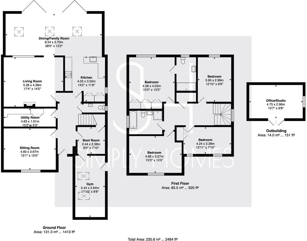 Oak Grove, Hertford floorplan